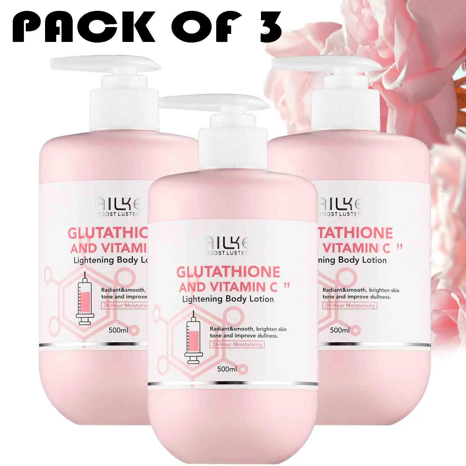 AILKE Vitamin C Cream, Hydration &amp; Brightening Lotion, Improve Dull Skin, Clean Skin, Glowing Beauty Face &amp; Body Care