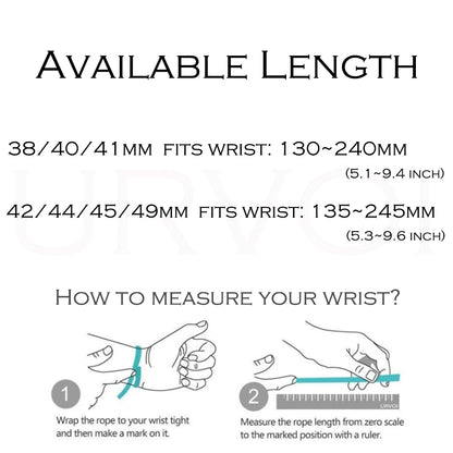 URVOI Band for Apple Watch Ultra 3 2 Series 11 10 9 8 SE stainless steel mesh strap for iWatch secure parachute buckle 46 49mm
