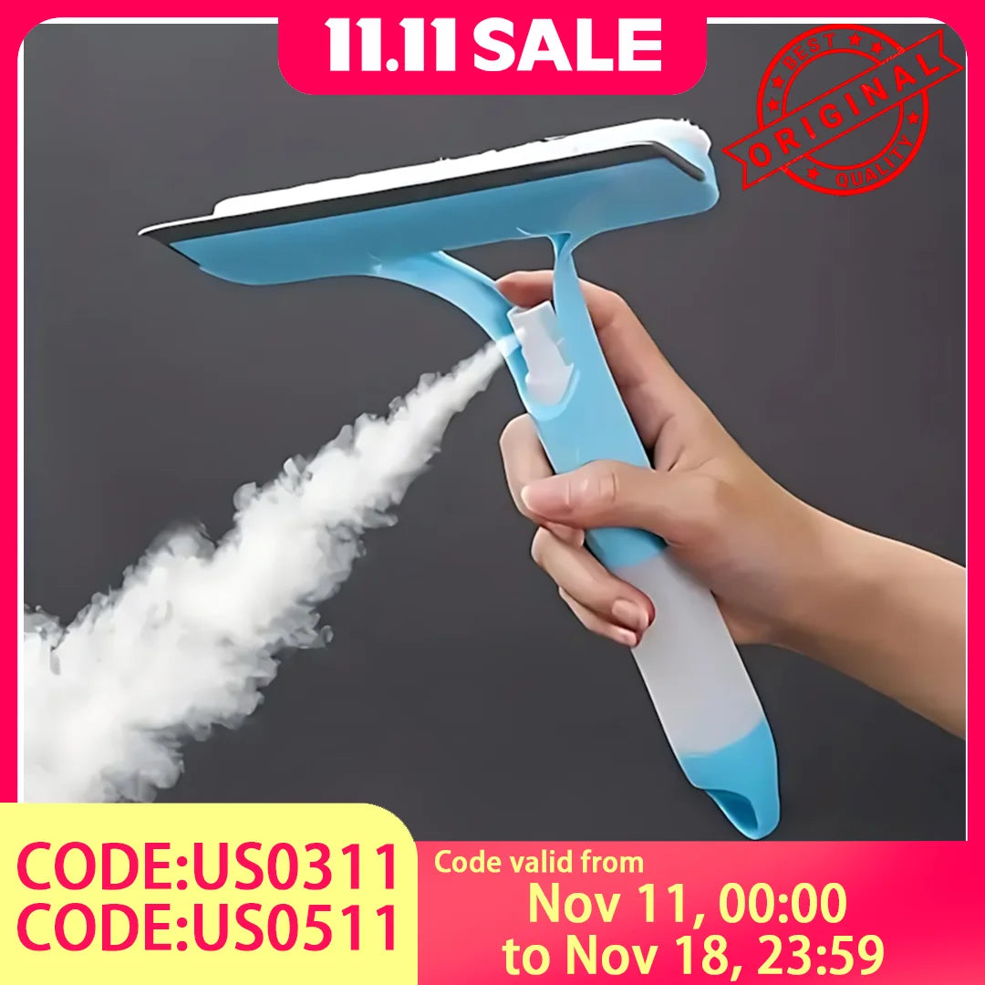 1-Pack 3-in-1 Blue Window Cleaner Streak-Free Glass Mirror Window Cleaning Kit for Home Bathroom