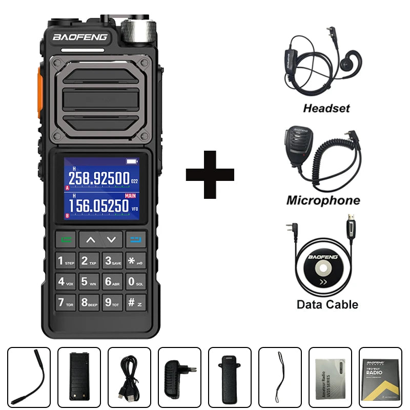 BAOFENG UV-25M Ham Radio High Powerful Tactical Walkie Talkie Full Band 10W Type-C 999CH 2 Way Radio BAOFENG NEW Upgrade UV-25
