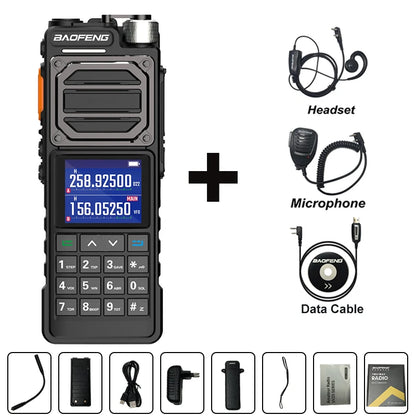 BAOFENG UV-25M Ham Radio High Powerful Tactical Walkie Talkie Full Band 10W Type-C 999CH 2 Way Radio BAOFENG NEW Upgrade UV-25