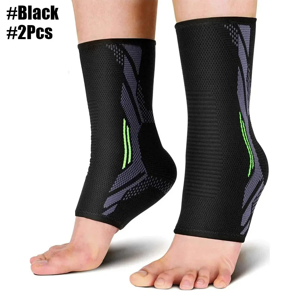 Sports Ankle Brace Compression Sleeves Plantar Fasciitis Sock for Achilles Tendonitis Joint Pain Reduces Swelling Heel Spur Pain