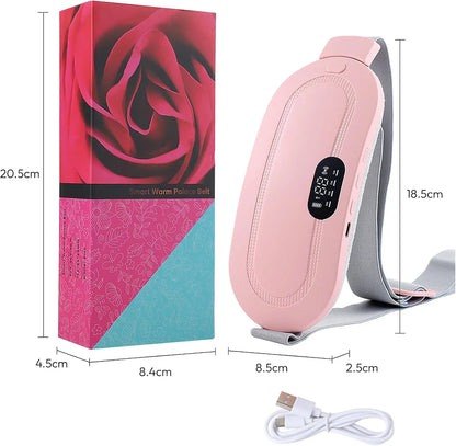Portable cordless heating pad, fast heating pad, electric waist belt device, 3-speed vibration and heating levels, back and abdo