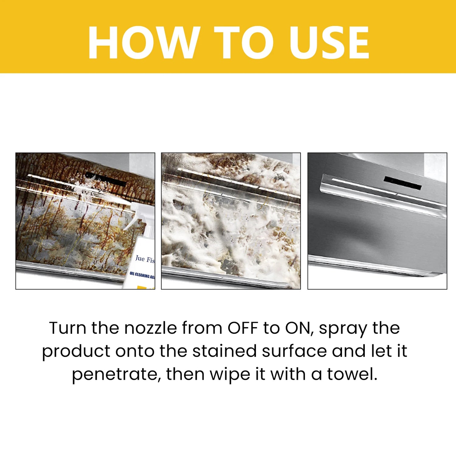 100ml Heavy Oil Cleaner Powerful Kitchen Oil Stain Degreaser Oil Stain Remover Cleaning Grills Ovens Home Cooktop Cleaning Spray