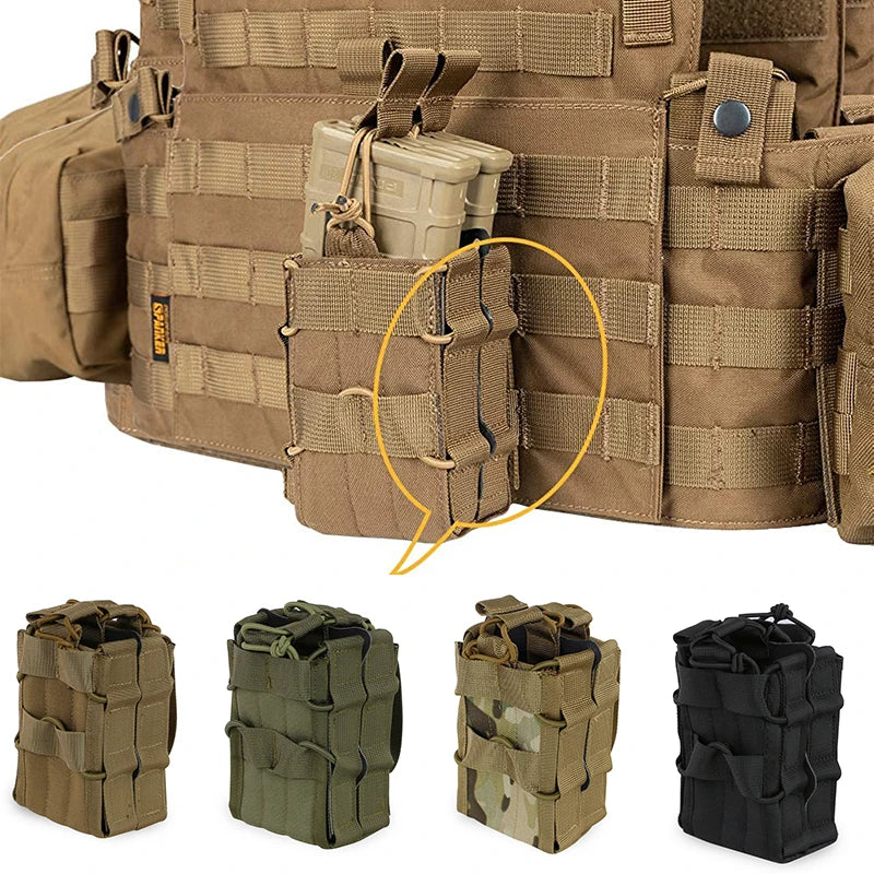 Molle Double Magazine Pouch for M4 M14 M16 AR15 G36 7.62/5.56mm Mag Holster Case Hunting Mag Pouch Accessories Bag