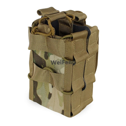 Molle Double Magazine Pouch for M4 M14 M16 AR15 G36 7.62/5.56mm Mag Holster Case Hunting Mag Pouch Accessories Bag
