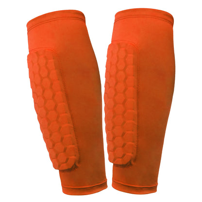 Soccer Shin Pads with Honeycomb Pads Football Shin Pads Ergonomic Lightweight Calf Protective Gear for Kids Youth Adults