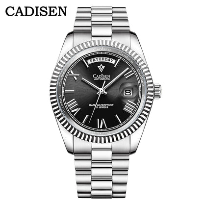 CADISEN C8185 Men Watches Swimming 10Bar Waterproof Screw Crown Japan Miyota Movement Mechanical Watch Newest Version Wristwatch