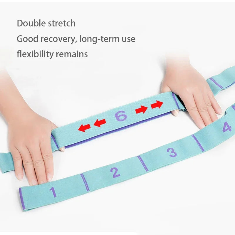 Yoga Stretch Band – 11 Grid Elastic Band for Flexibility &amp; Posture