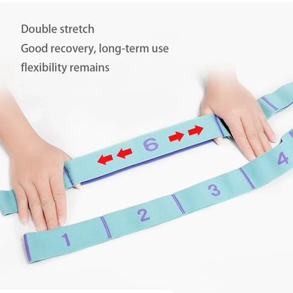 Yoga Stretch Band – 11 Grid Elastic Band for Flexibility &amp; Posture
