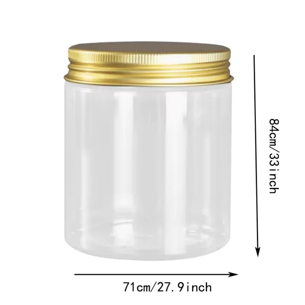 12pcs 250ml Storage Jars with Lids Clear Round Canister Empty Plastic Cosmetic Jar Food Storage Containers Travel Kitchen Supply