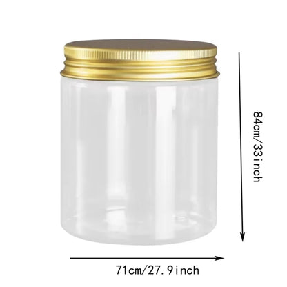 12pcs 250ml Storage Jars with Lids Clear Round Canister Empty Plastic Cosmetic Jar Food Storage Containers Travel Kitchen Supply