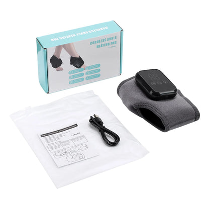 Electric Ankle Massager Hot Compress Vibration Foot Massager Ankle Joint Protection Heating Strap Ankle Heated Brace Wrap