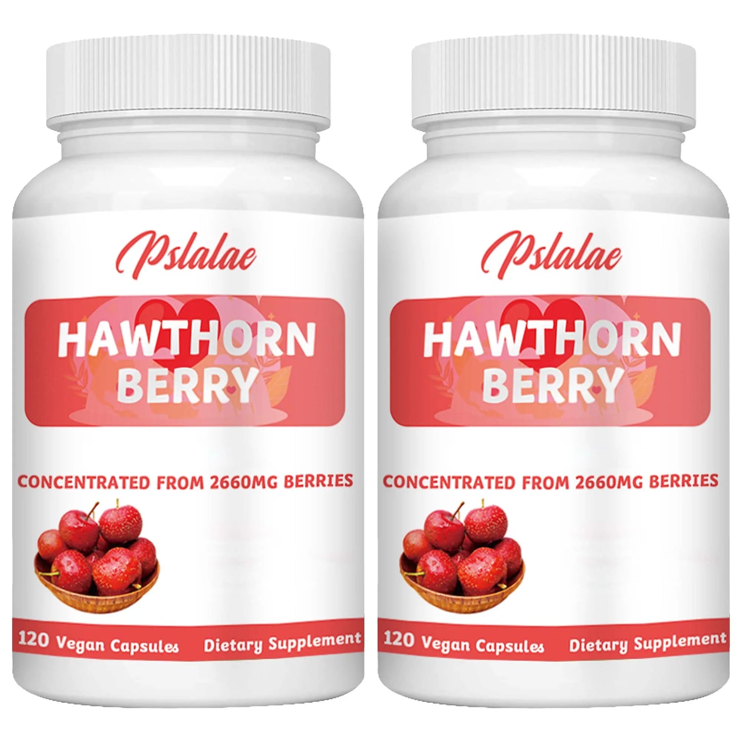 Hawthorn Berry Capsules - Promotes Blood Circulation, Relieves Stress and Digestion - 120 Capsules