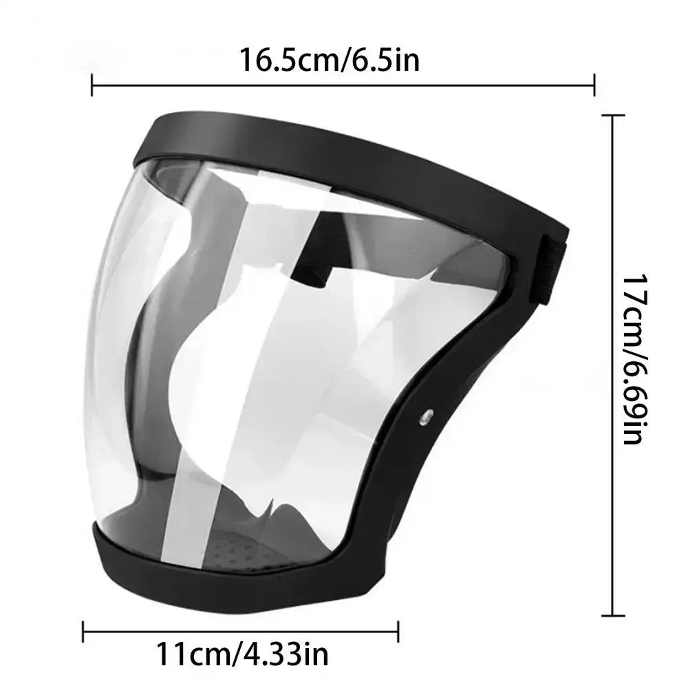 Full Face Shield Mask Transparent Head Eye Safety Protective Cover Glasses Screen Visors Dust WindProof Anti-Fog Kitchen Tools