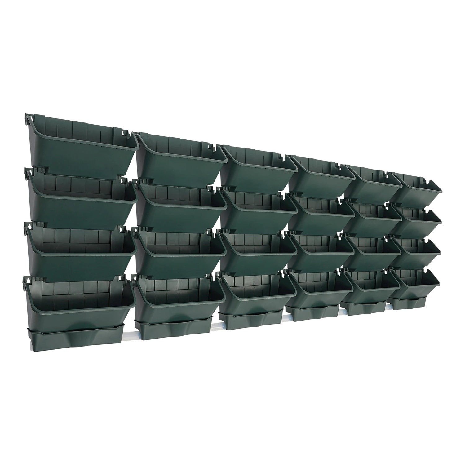Black/Green Stackable Planter Indoor Outdoor W/ 6 Drainage Pot 18 Plastic Pot 6.56ft Drainage Pipe Hanging Vertical Wall Planter