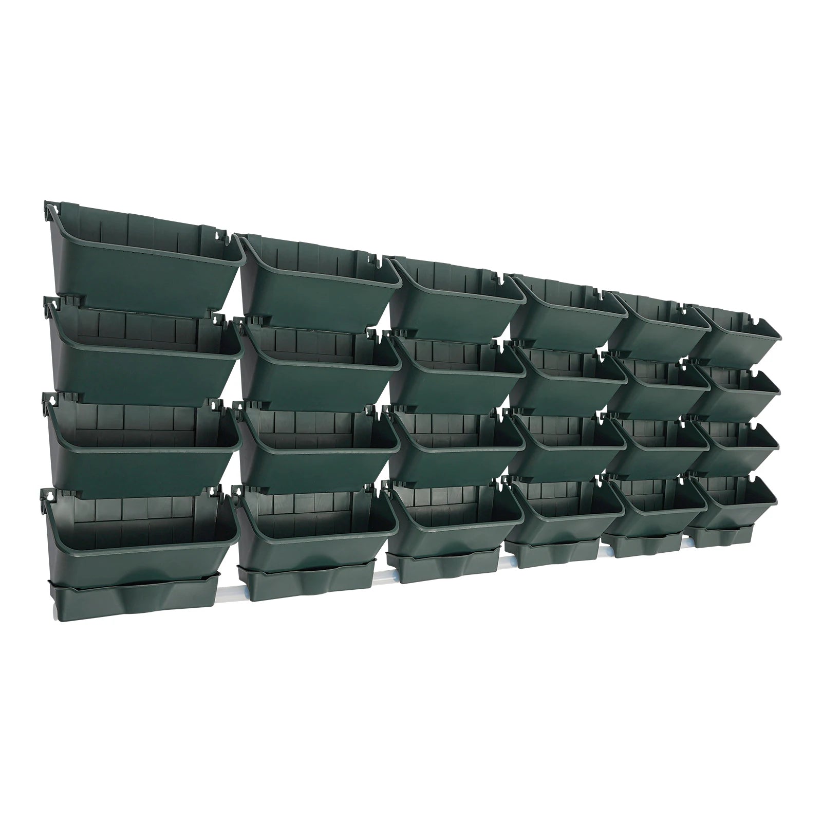 Black/Green Stackable Planter Indoor Outdoor W/ 6 Drainage Pot 18 Plastic Pot 6.56ft Drainage Pipe Hanging Vertical Wall Planter