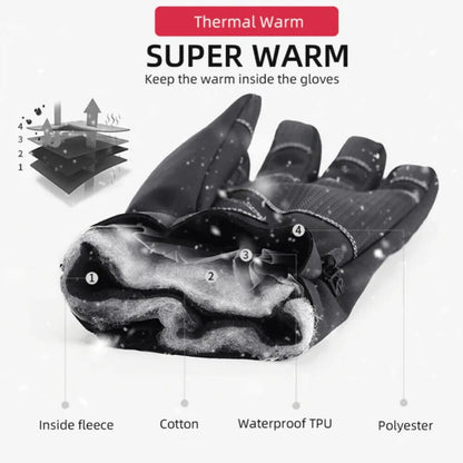Cold Weather Ski Warmer Gloves for Men Women Winter Gloves Windproof Waterproof Thermal Cycling Touch Screen Gloves Mittens