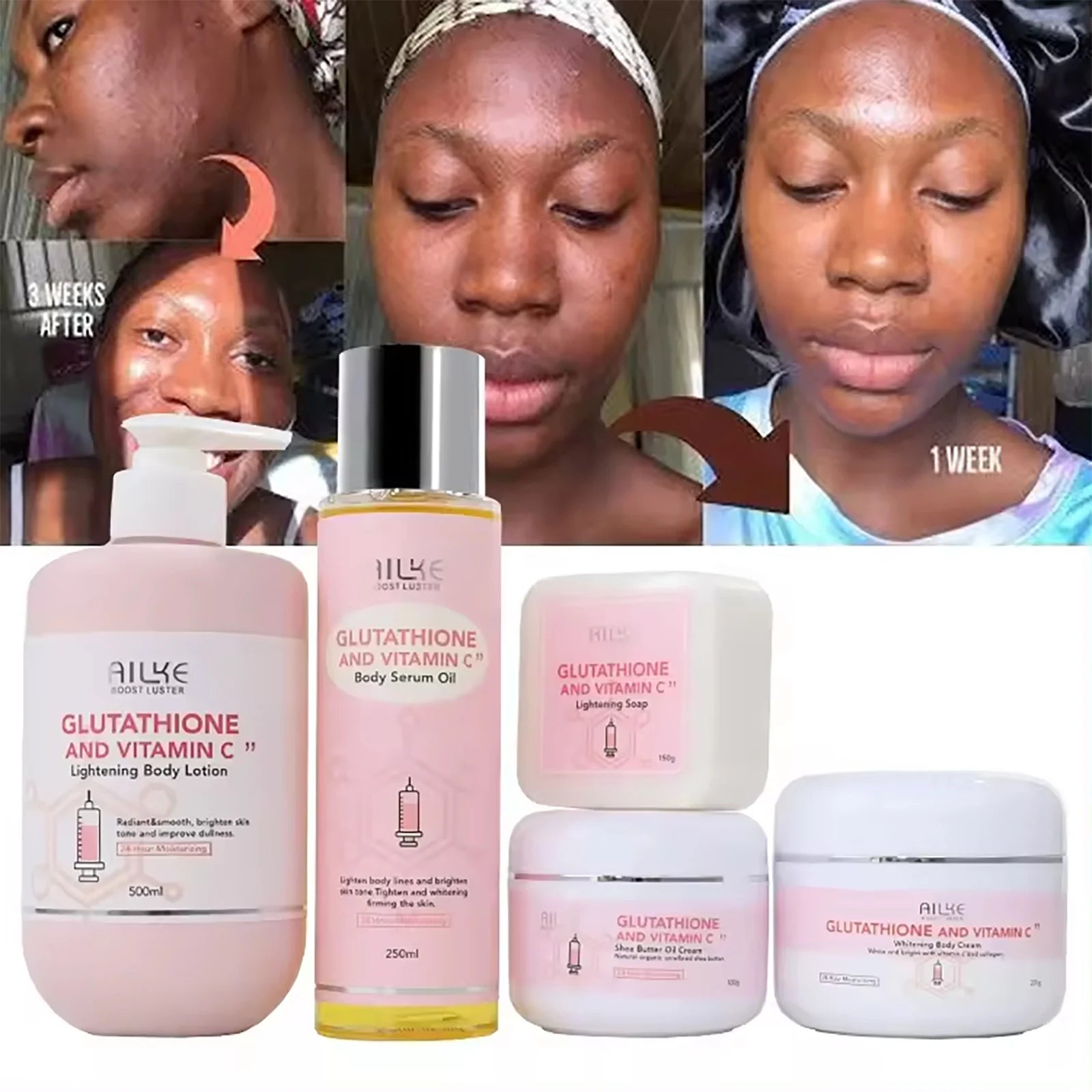 AILKE Vitamin C Cream, Hydration &amp; Brightening Lotion, Improve Dull Skin, Clean Skin, Glowing Beauty Face &amp; Body Care