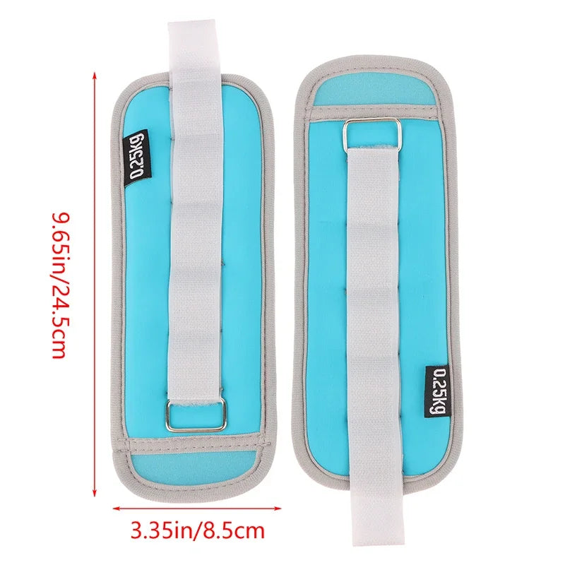 1Pair Adjustable Ankle Weights (0.25kg*2pcs) Neoprene Leg Arm Straps For Fitness Aerobics Physical Therapy For Women Men Kids