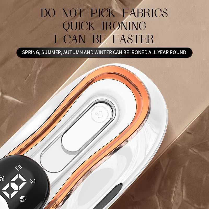 110V/220V Handheld Steam Iron Foldable Garment Steamer 1200W Power Portable 5 Speed Steamer Touch Screen Rotary Electric Iron