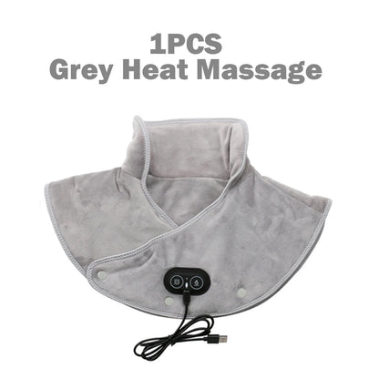 Neck Massager Brace Electric Heating Shoulder Pad 3Level Temperature Control Hot Compress Cervical Shawl Muscle Relax Heath Care