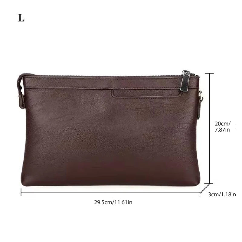 Business Clutch Bag High Quality PU Envelope Bags Fashion Brand Design Handbags Casual Travel Men&