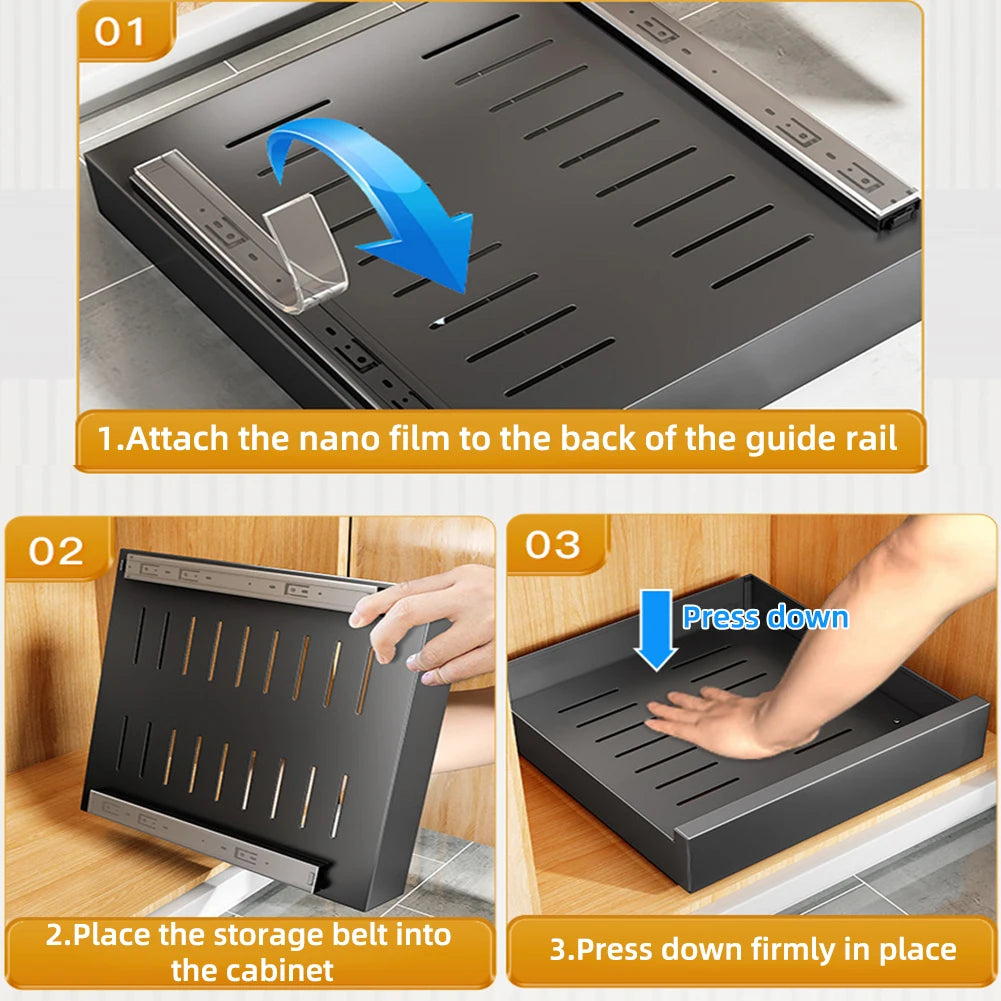 Pull Out Cabinet Organizer Carbon Steel Pull Out Drawers For Cabinets Slide Out Pantry Shelves For Kitchen Bathroom
