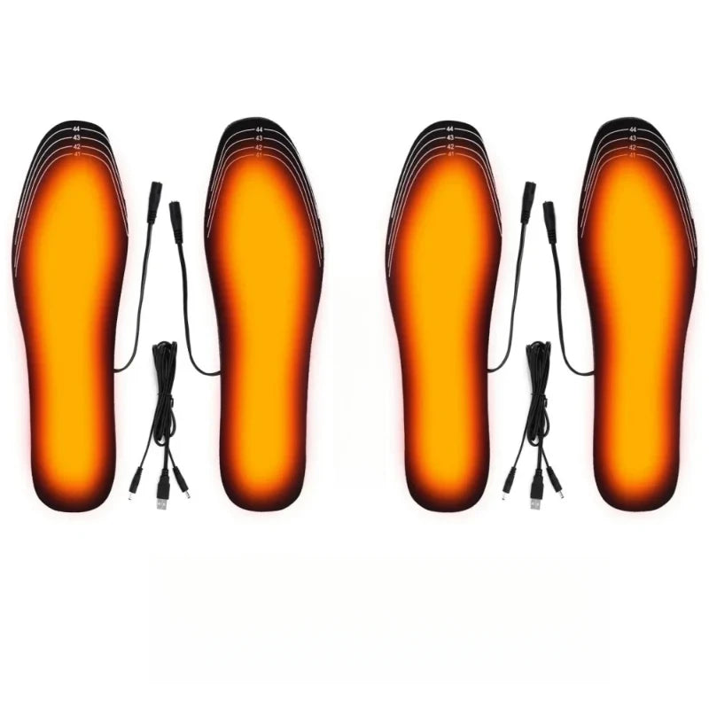 USB Heated Shoe Insoles Electric Foot Warming Pad Feet Warmer Sock Pad Mat Winter Outdoor Sports Heating Insole Winter Warm