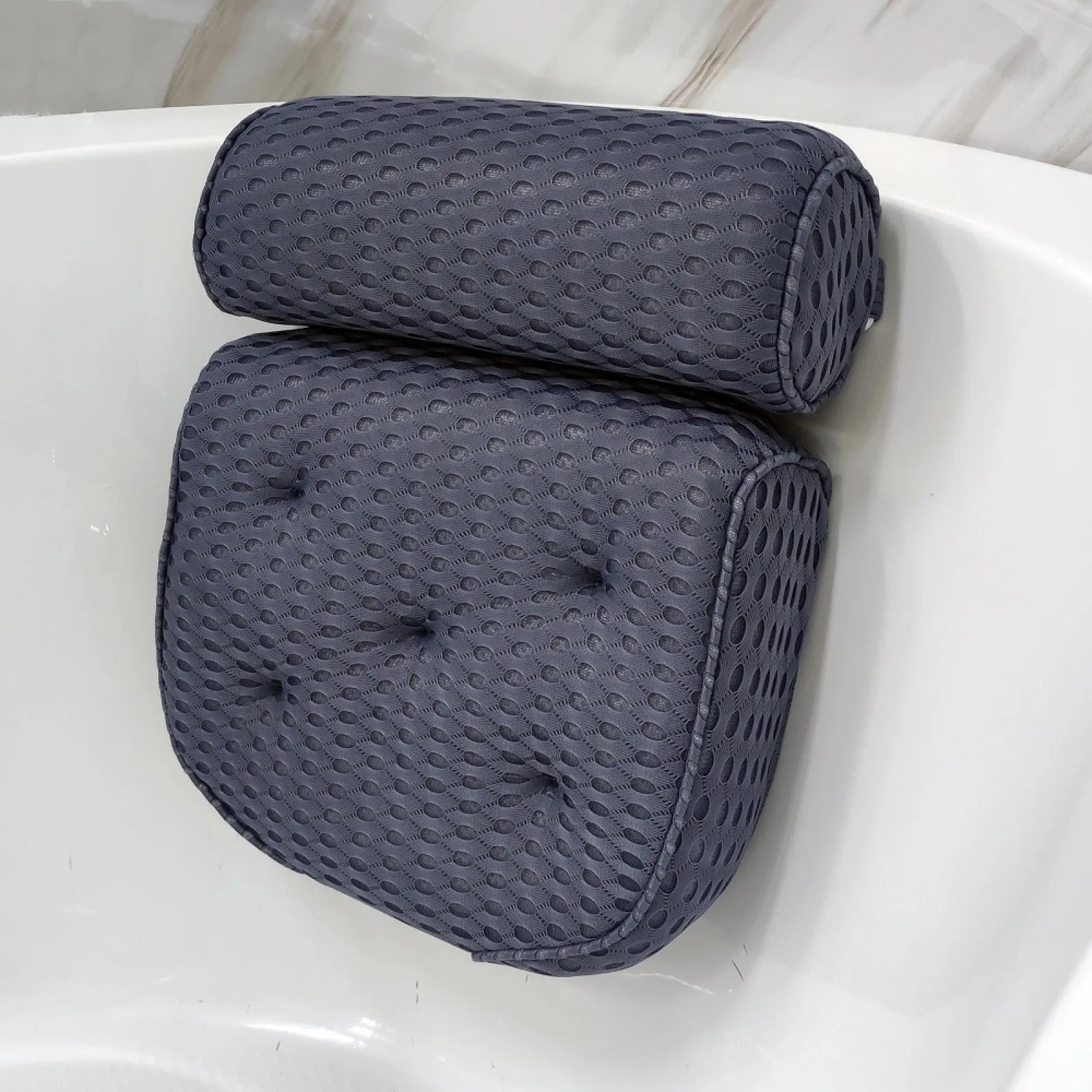 Bath Pillow for Bathtub Support Neck,Head and Back with Non-Slip Suction Cups air mesh Bathtub Pillow