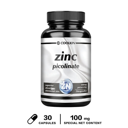 Zinc Picolinate Capsules - Boosts Immune Support, Sleep &amp; Energy