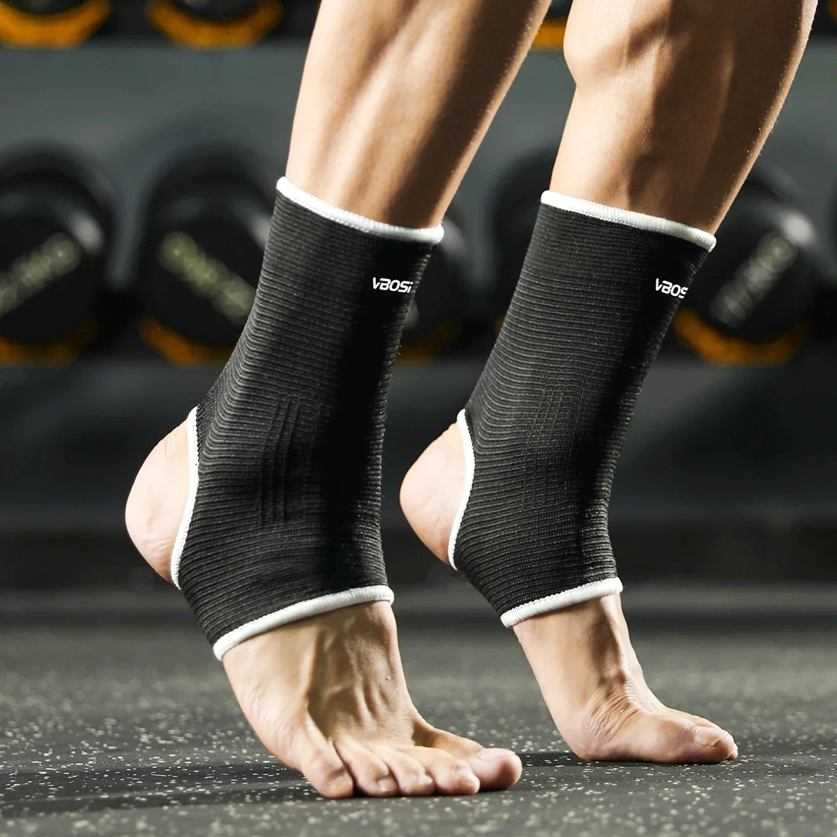 1Pair Multi-Sport Ankle Brace Knitted Breathable Compression Support for Basketball Football Gym Running Stability Protector