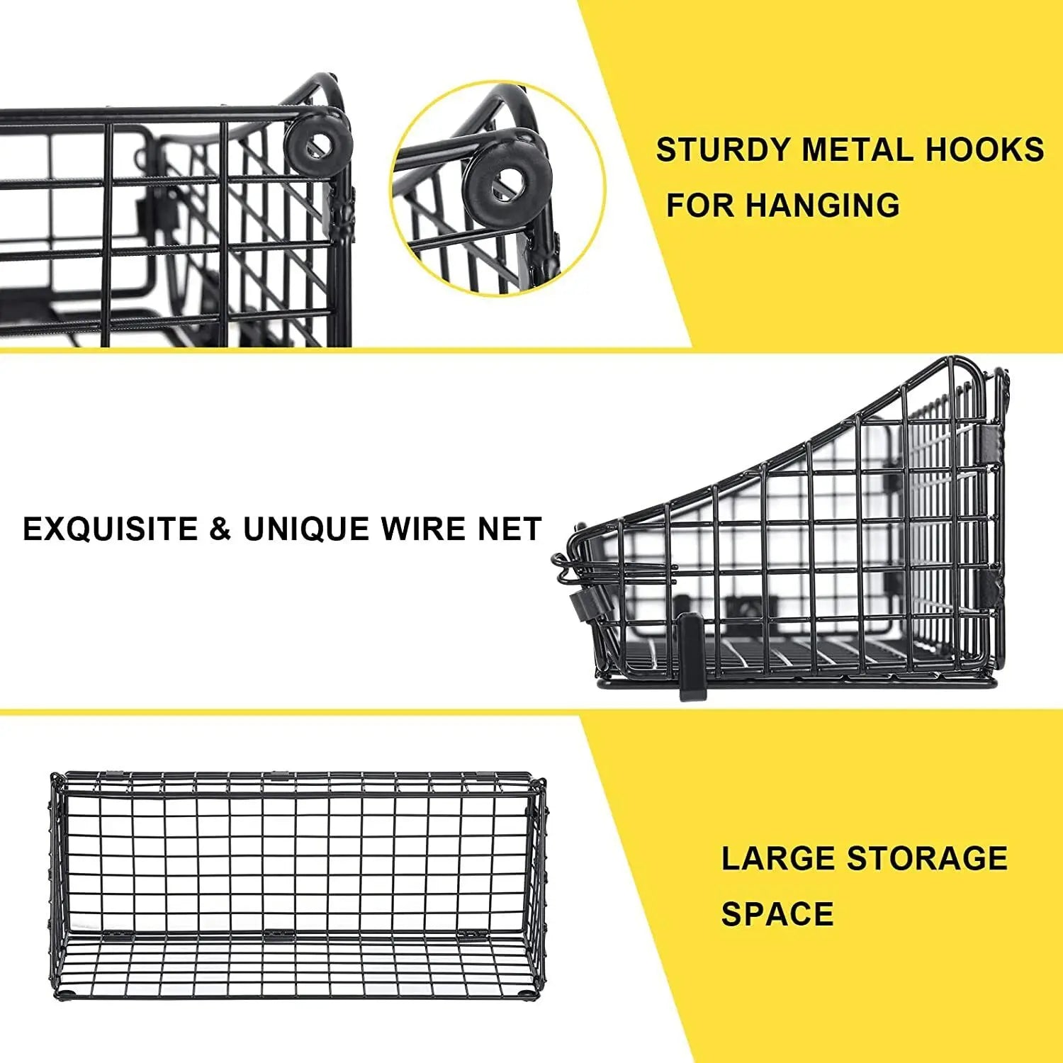 Iron mesh wall mounted kitchen paper rack for hanging exquisite and unique wire mesh large capacity storage space