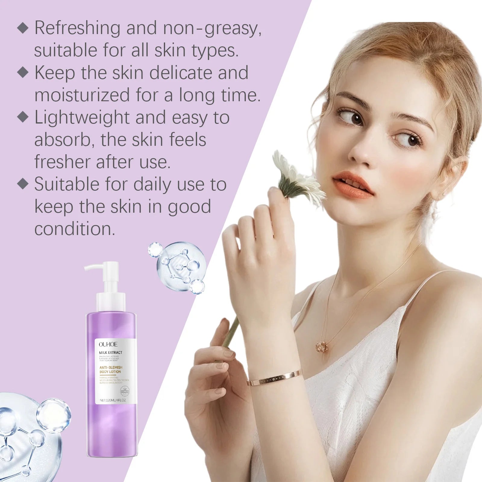 Berry Scented Blemish Lotion Care Facial Moisturizer Reduce Breakouts &amp; Tighten Skin Non-Comedogenic Hydrator Clear Glowing