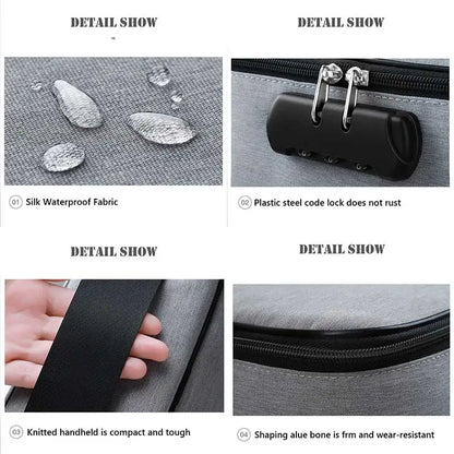 Document Storage Bag Multi-layer Large Capacity File bag Password Briefcase Organize Pouch Accessories Supplies
