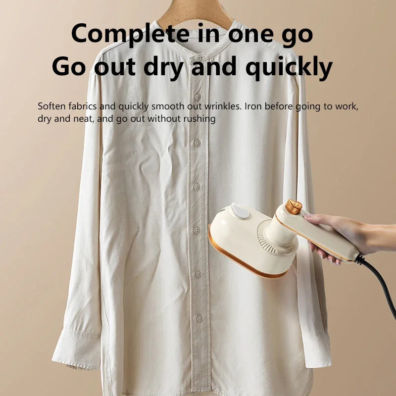 Foldable Handheld Garment Steamer Leak-Proof Dual Dry/Wet Steam 10s Fast Wrinkle Remover Travel Home Clothes Iron Large capacity