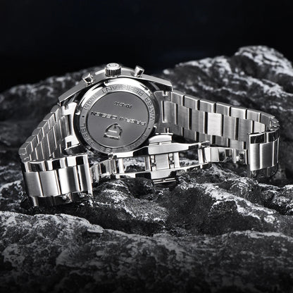 PAGANI DESIGN 2026 New Retro Mens Watches Moon Quartz Watch For Men Speed Sports Chronograph AR Sapphire VK64 Clock Reloj Hombre