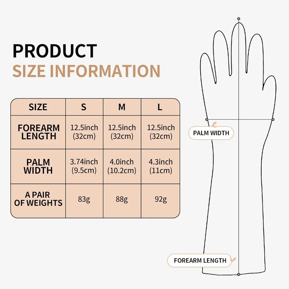 Dishwashing Rubber Gloves Reusable Kitchen Gloves 2Pairs Cleaning Gloves for Washing Dishes Long-lasting&amp;Non-Slip