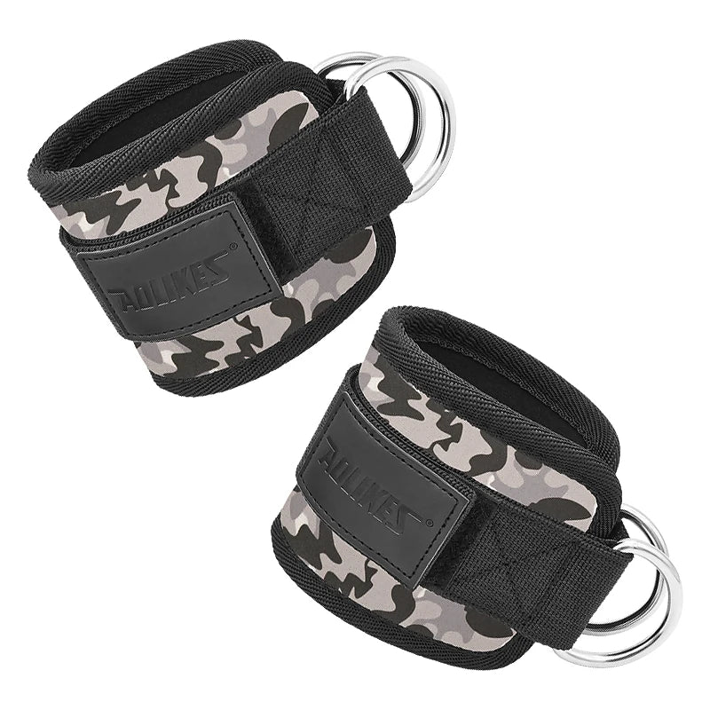 AOLIKES Cable Ankle Straps Double D-Ring Ankle Cuffs For Gym Workouts Glutes Legs Strength Training Brace Support Sport Safety