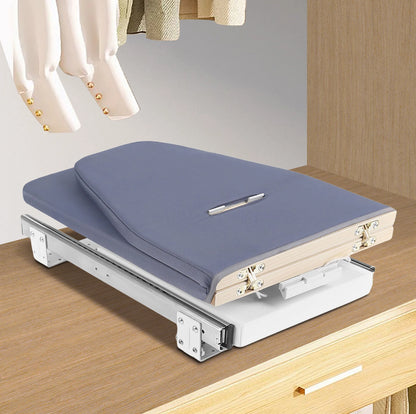 Foldable Ironing Board, Retractable Cabinet Mount, Push-Pull Sturdy Metal Frame  80x29.5cm / 31.5x11.6in (Gray)