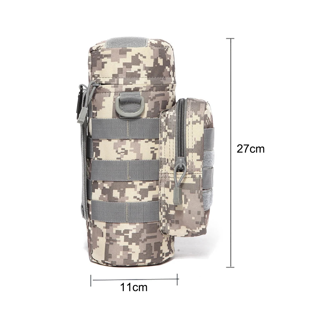 Molle Water Bottle Bag Portable Bottle Pouch Holder Portable Kettle Carrier for Outdoor Camping Hiking Fishing
