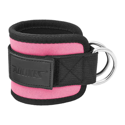 AOLIKES Cable Ankle Straps Double D-Ring Ankle Cuffs For Gym Workouts Glutes Legs Strength Training Brace Support Sport Safety