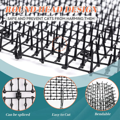 Scat Mat for Cats with Spikes Cat Repellent Dog Digging Deterrent Pad for Indoor Outdoor Sofa Garden Flowerbeds Garden Supplies