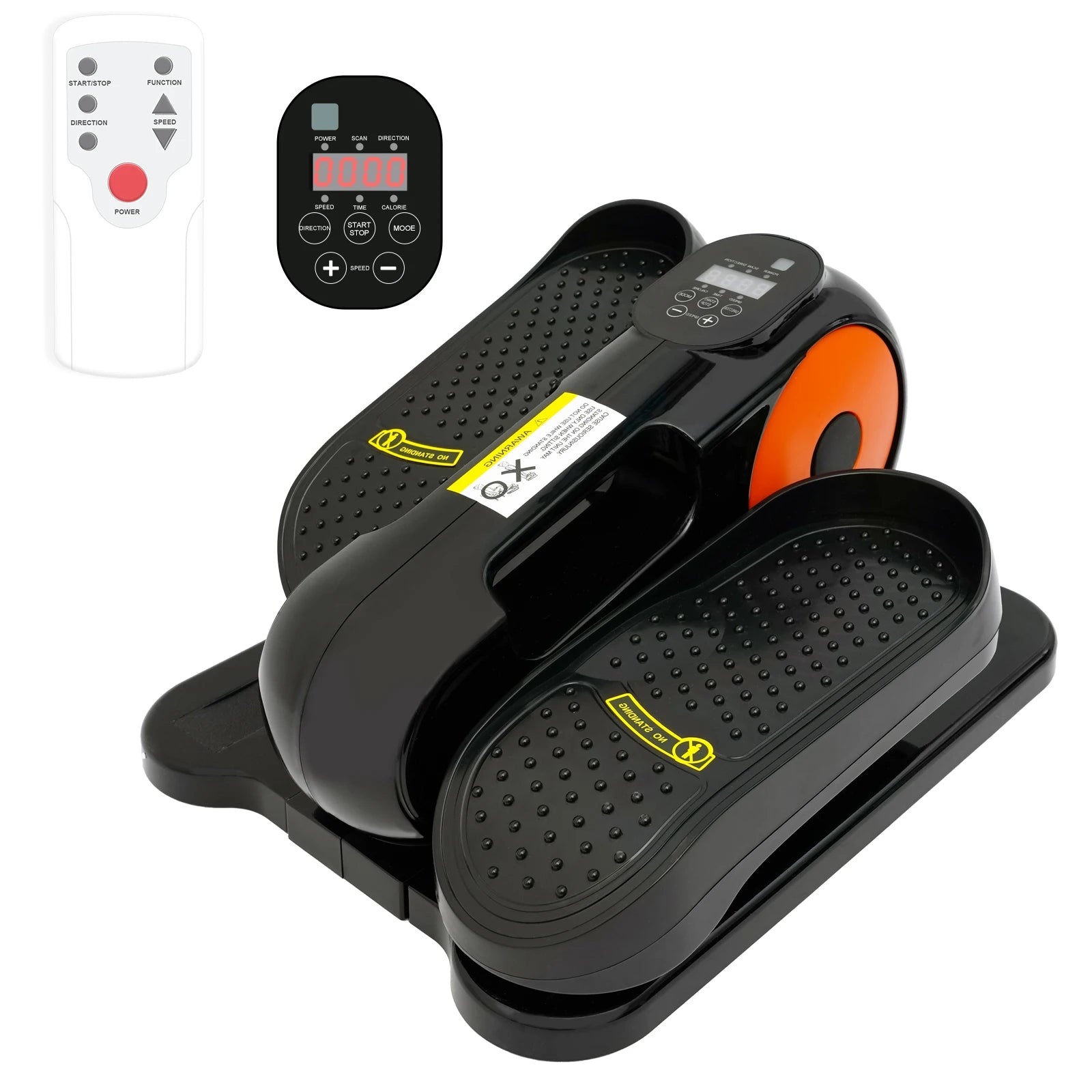 Under-Desk Elliptical Machine Leg Exerciser for Seniors Portable Fully Assembled Quiet Electric Seated Pedal Exerciser 12-Speed