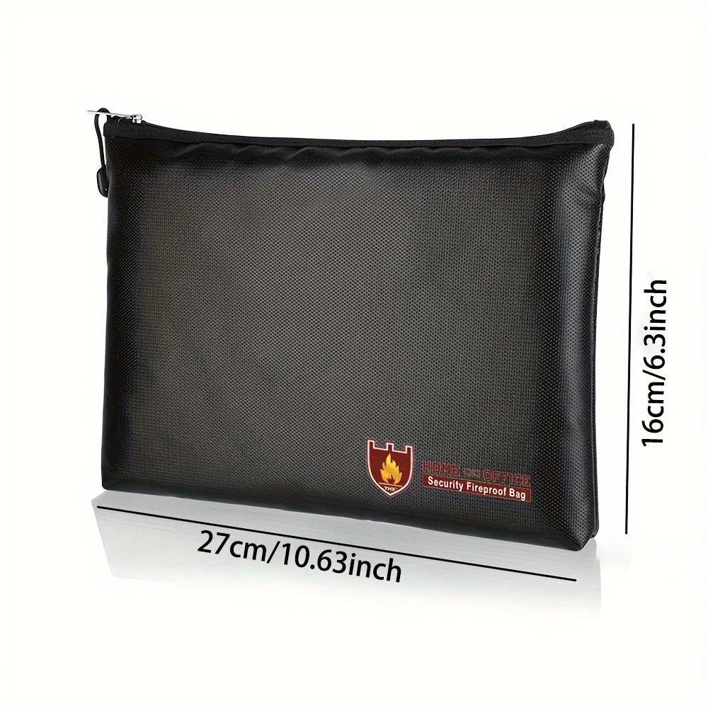 Small Organizer Fireproof ID Storage Bag Cash Passport A5 Notebook Jewelry Card Collection Bag Multifunctional Storage Bag
