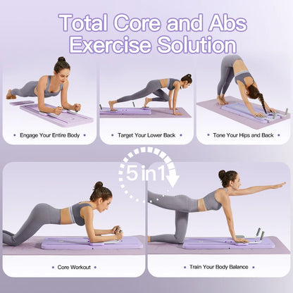 Multifunctional Ab Exercise Board, Home Pilates Reformer for Abdominal and Core Strength Training