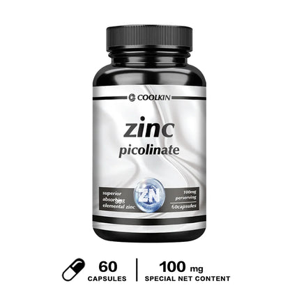 Zinc Picolinate Capsules - Boosts Immune Support, Sleep &amp; Energy