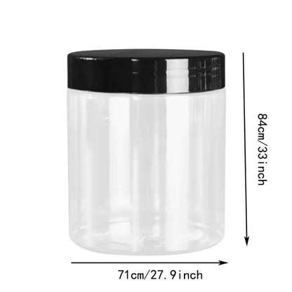 12pcs 250ml Storage Jars with Lids Clear Round Canister Empty Plastic Cosmetic Jar Food Storage Containers Travel Kitchen Supply