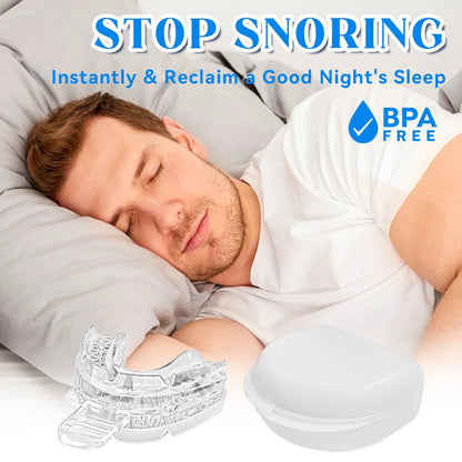 Anti Snoring Mouth Guard Improve Sleeping Adjustable Snoring Mouth Guard Anti-Snoring Mouthpiece Sleeping Devices for Men Women