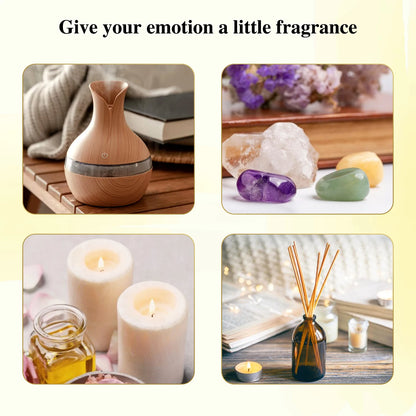 EUQEE 10ml Aromatic Essential Oil Lemongrass Lavender Eucalyptus Peppermint Tea Tree Sweet Orange Aromatherapy Oil for Diffuser